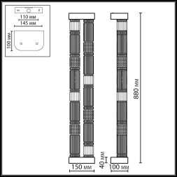 Настенный светильник ODEON LIGHT EXCLUSIVE COLLIER 5456/60WL
